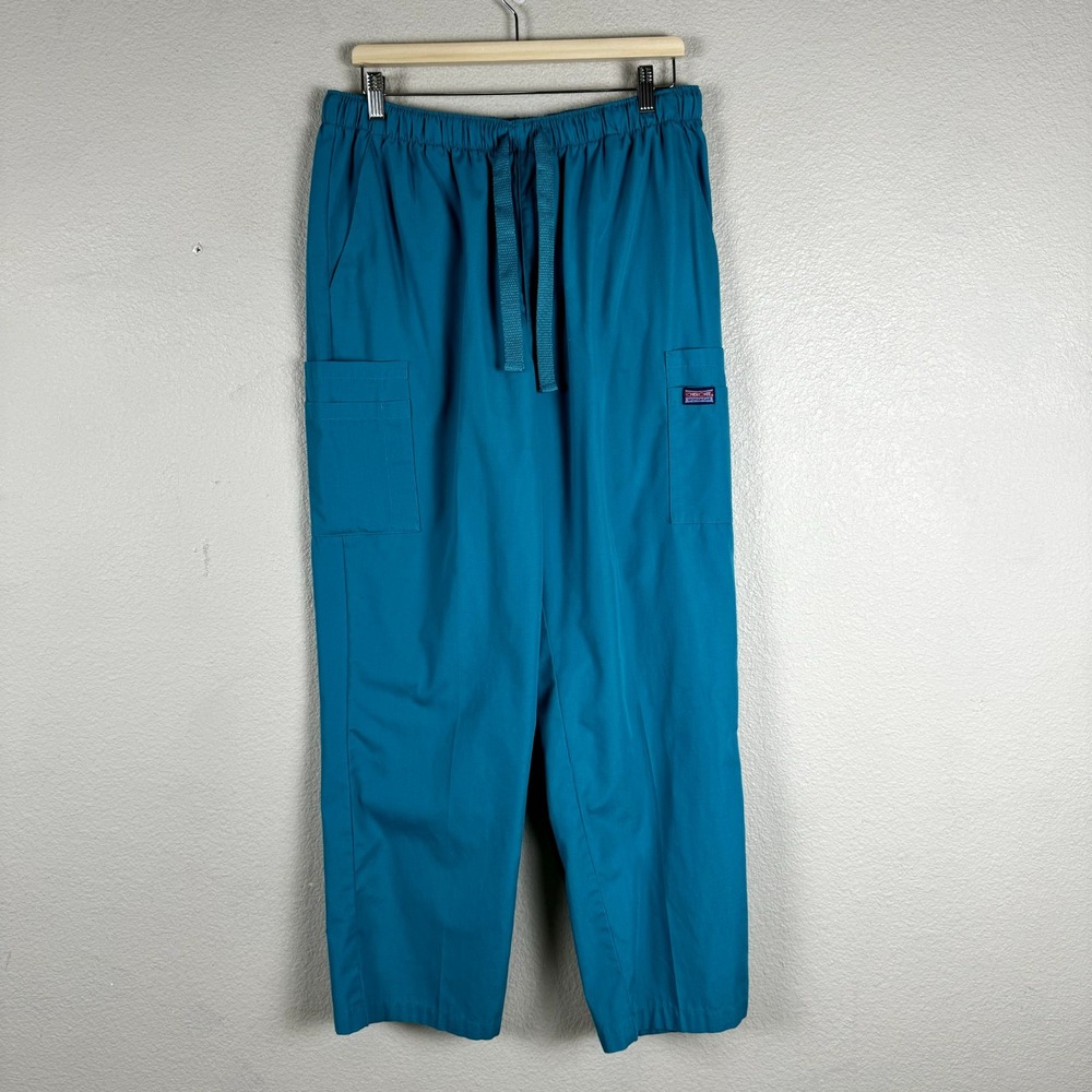 Cherokee Cargo Scrub Pants Womens Large Surgical Green Workwear Drawstring Nurse